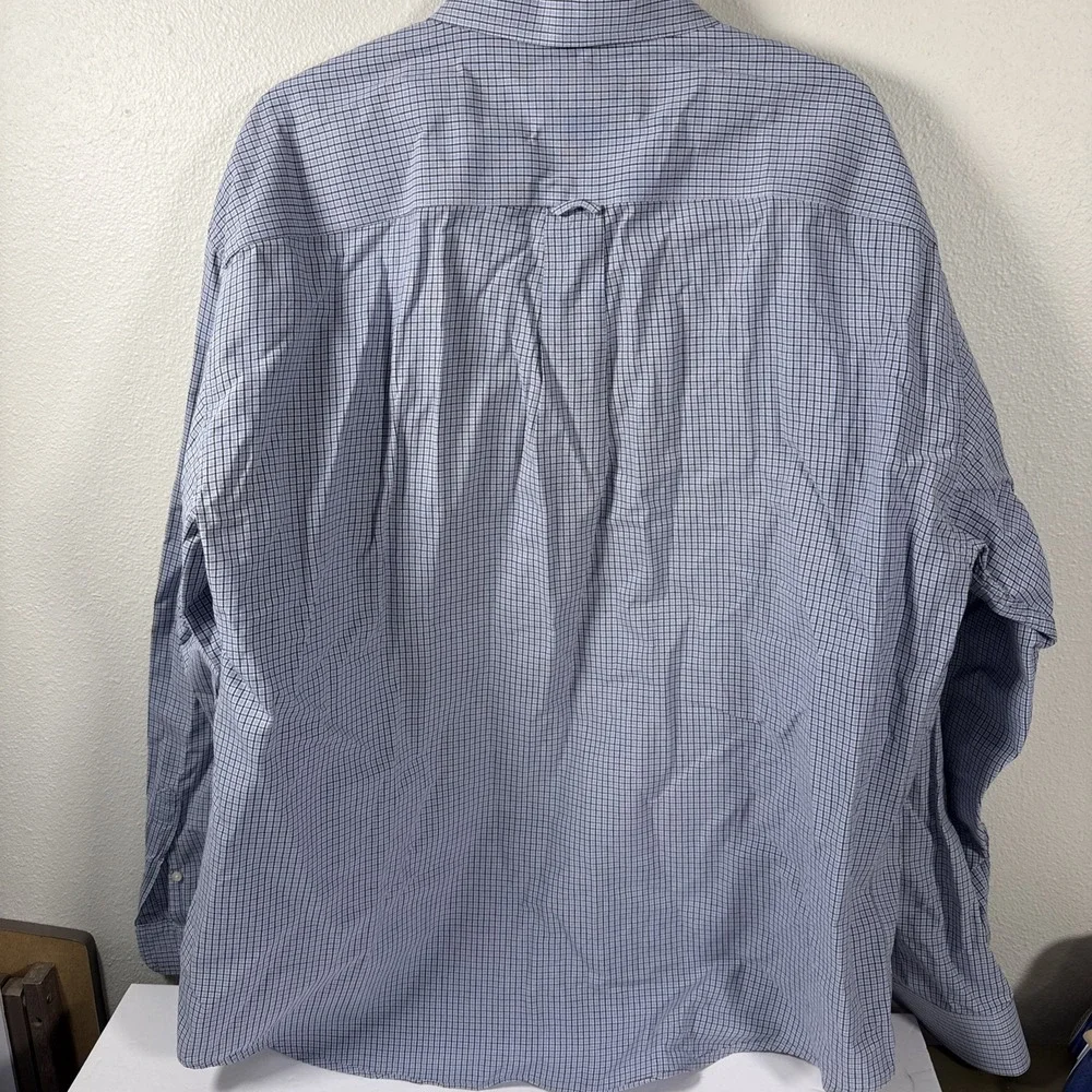 J Crew Shirt XL Blue Check Long Sleeve Button Down Cotton Pocket Casual‎ V1